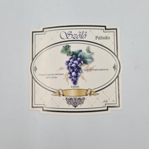 Öntapadós kocka pálinkás címke – Szilva