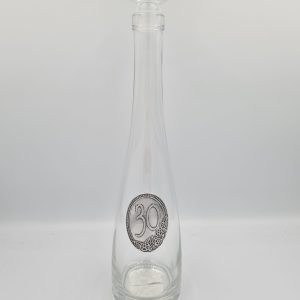 Évszámos díszüveg ón címkével - 30