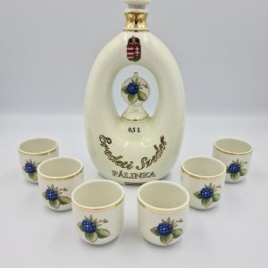 Hollóházi butélia szett - Szeder - 0,5 L