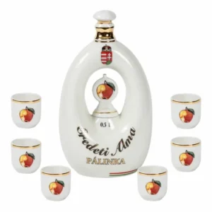 Hollóházi butélia szett - Alma - 0,5 L